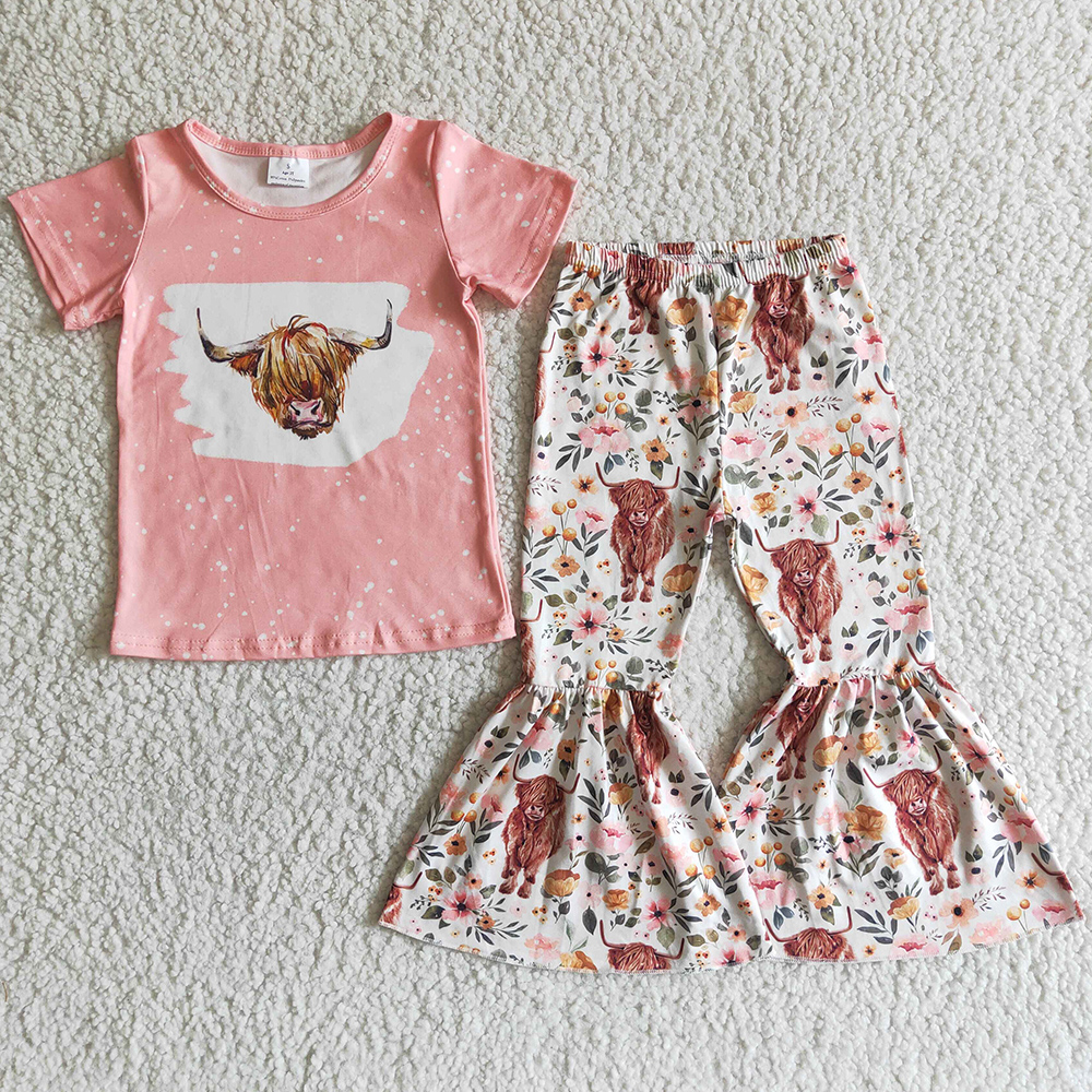 Wholesale Baby Girl Clothes Sets Boutique Kids Outfits Western Style Fashion Girls Short Sleeve Bell Bottom Outfit Spring Kid Children Clothing Set Milk Silk, As picture
Wholesale Baby Girl Clothes Sets Boutique Kids Outfits Western Style Fashion Girls Short Sleeve Bell Bottom Outfit Spring Kid Children Clothing Set Milk Silk, As picture
