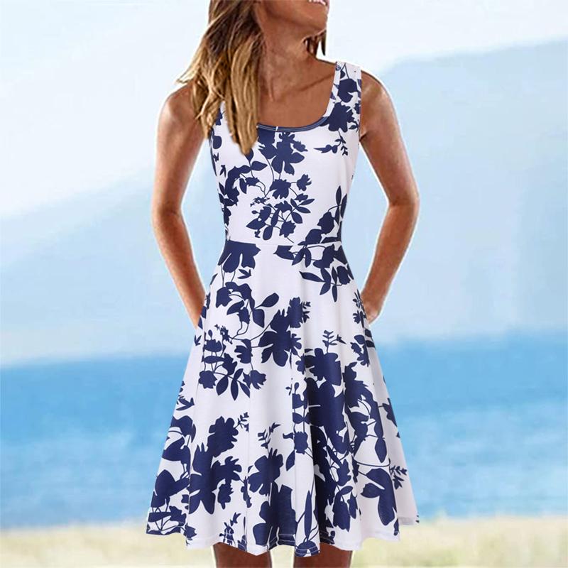 Skirts 40# Floral Printed Tank Dress Summer Sleeveless O-neck A-line Short Casual Loose Pleated Holiday Dresses Vestido De MujerSkirts, Gn
Skirts 40# Floral Printed Tank Dress Summer Sleeveless O-neck A-line Short Casual Loose Pleated Holiday Dresses Vestido De MujerSkirts, Gn