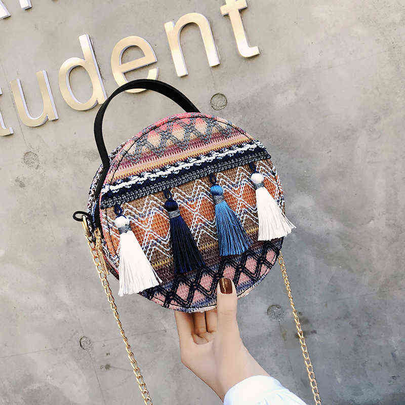 Women Straw Bags Rattan Woven Beach Shoulder Bags Ladies Crossbody Bag Handbag Female Bohemian Round Handmade Y220421, Yellow
Women Straw Bags Rattan Woven Beach Shoulder Bags Ladies Crossbody Bag Handbag Female Bohemian Round Handmade Y220421, Yellow