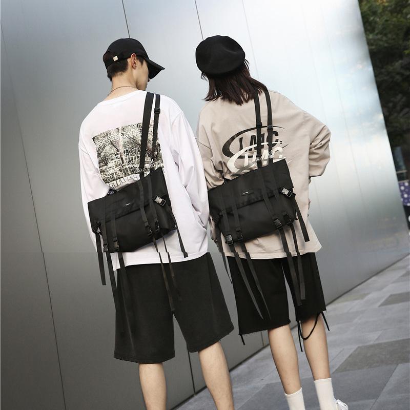 Backpack Long Ribbons Crossbody Bags Men Women Korean Style Casual One Shoulder Bag Harajuku Hip Hop Techwear Bagpack, Black
Backpack Long Ribbons Crossbody Bags Men Women Korean Style Casual One Shoulder Bag Harajuku Hip Hop Techwear Bagpack, Black