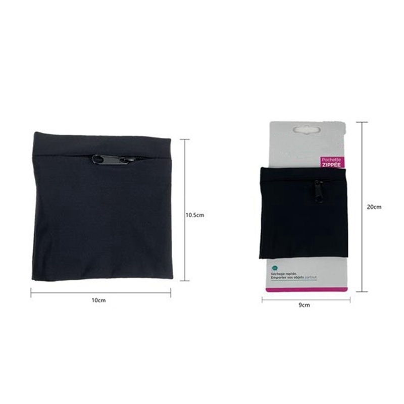 Sports Wristband Bag Zipper Workout Wallet Gym Wrist Bag Breathable Pocket Sweatband Wrist Pounch for Running Cycling Storage