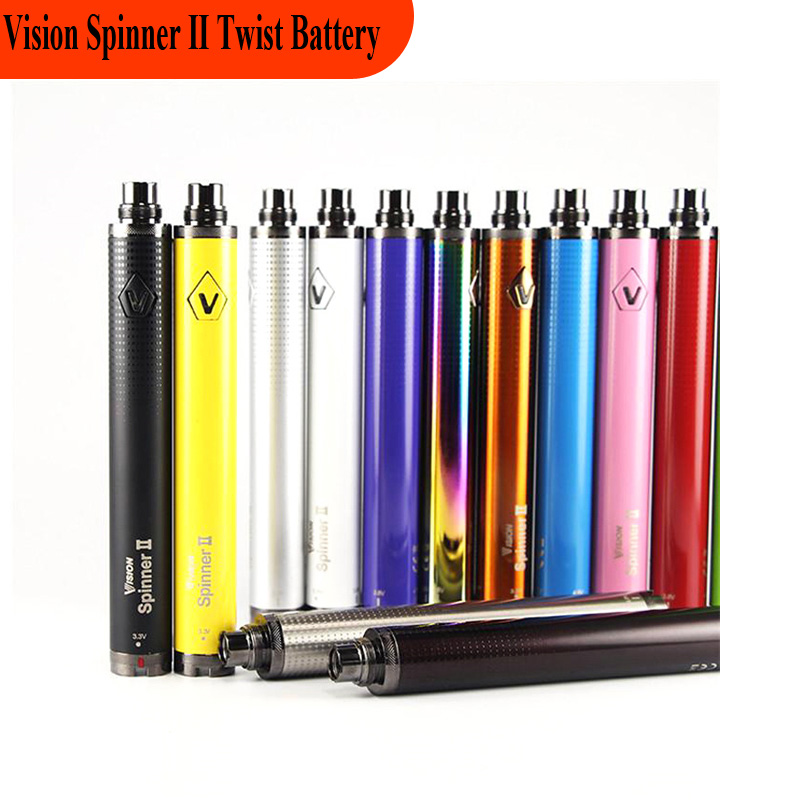 Vision Spinner ii 13 Colors 1650 mAh Battery Electronic Cigarettes eGo Twist 3.3v-4.8v Vision-Spinner 2 Ecigs for E Cigarette Vape Pen
Vision Spinner ii 13 Colors 1650 mAh Battery Electronic Cigarettes eGo Twist 3.3v-4.8v Vision-Spinner 2 Ecigs for E Cigarette Vape Pen