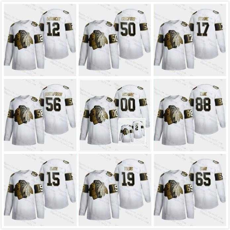 Custom 2020 White Golden Edition Jersey Patrick Kane 77 Kirby Dach Jonathan Toews Corey Crawford Keith DeBrincat
Custom 2020 White Golden Edition Jersey Patrick Kane 77 Kirby Dach Jonathan Toews Corey Crawford Keith DeBrincat