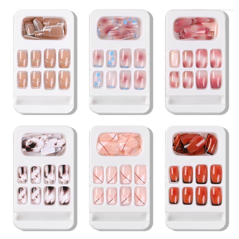 False Nails 24Pcs/Box Designed Fake Set Reusable Press On Artificial Full Cover Tipsy With Sticker Detachable Fingernails Prud22, Color 2
False Nails 24Pcs/Box Designed Fake Set Reusable Press On Artificial Full Cover Tipsy With Sticker Detachable Fingernails Prud22, Color 2