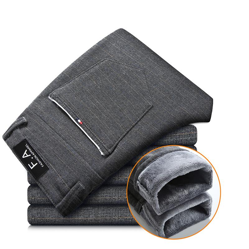 Men's Pants Men's Winter Fleece Fluff Thicken Warm Casual Men Business Straight Elastic Thick Plaid Cotton Gray Trousers MaleMen's, 688-black
Men's Pants Men's Winter Fleece Fluff Thicken Warm Casual Men Business Straight Elastic Thick Plaid Cotton Gray Trousers MaleMen's, 688-black