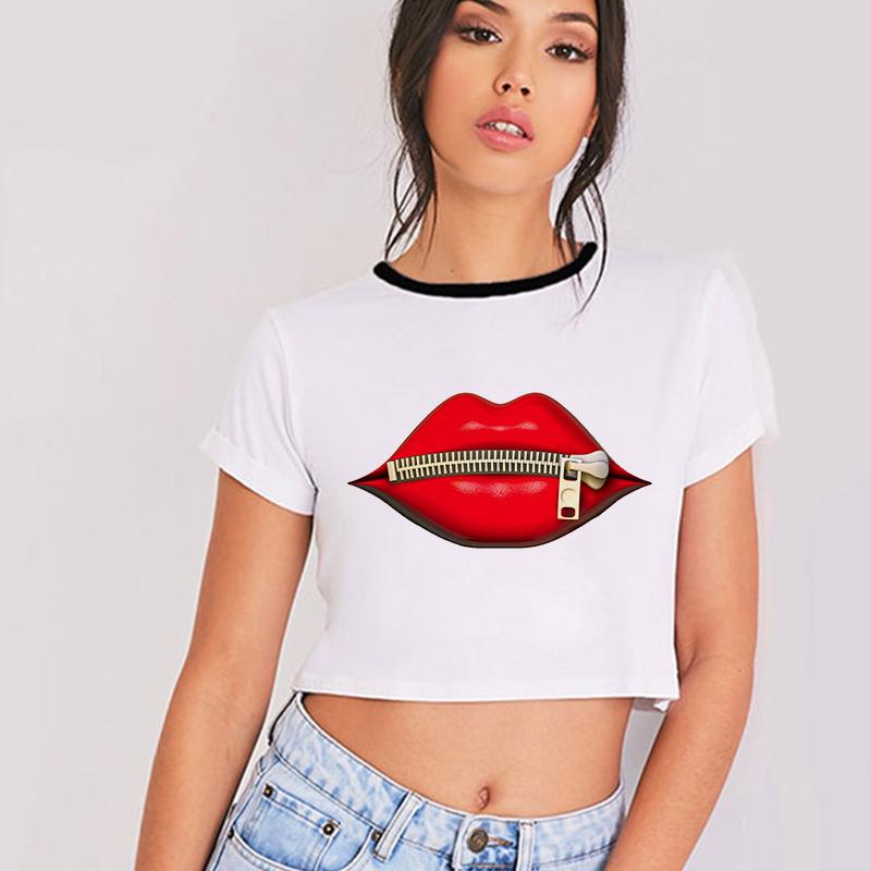 Women's Tanks & Camis Sexy Girl Tank Tops White Fashion Red Lips Print Crop Top Cusual Short Sleeve Tshirt Women Harajuku Summer Ullzang Clo
Women's Tanks & Camis Sexy Girl Tank Tops White Fashion Red Lips Print Crop Top Cusual Short Sleeve Tshirt Women Harajuku Summer Ullzang Clo