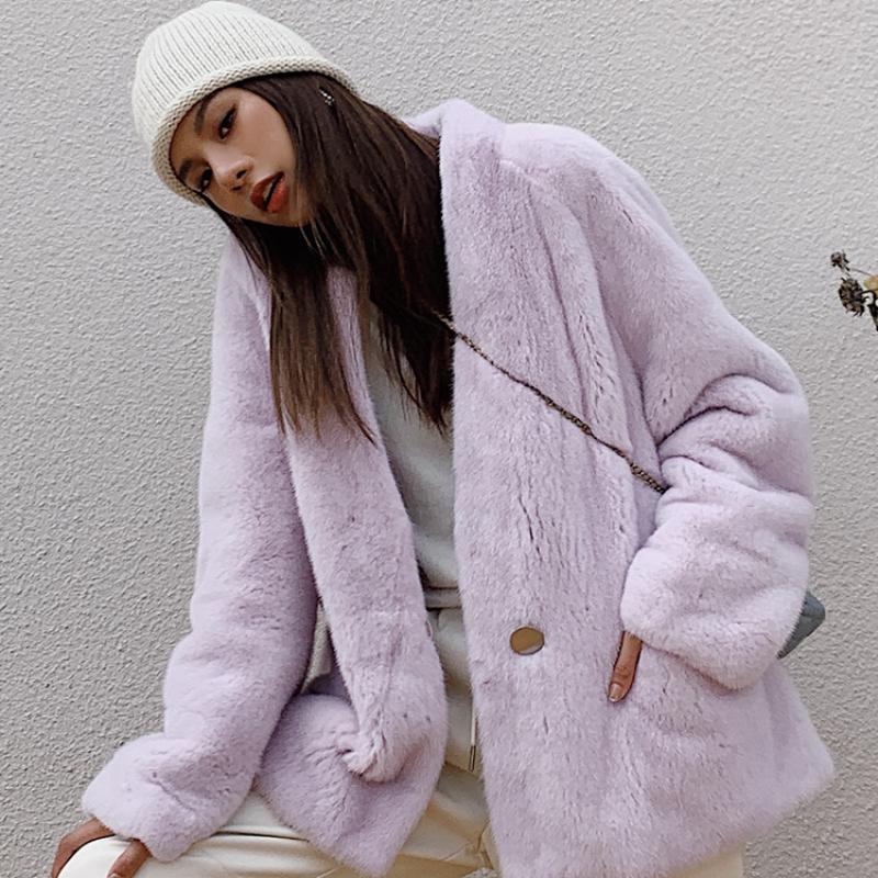 Women's Fur & Faux Arrival Mink Coat For Women Gentle Solid Color Light Purple Slim V-neck Soft Elegant Cardigan Women's JacketsWomen's, Taro purple
Women's Fur & Faux Arrival Mink Coat For Women Gentle Solid Color Light Purple Slim V-neck Soft Elegant Cardigan Women's JacketsWomen's, Taro purple
