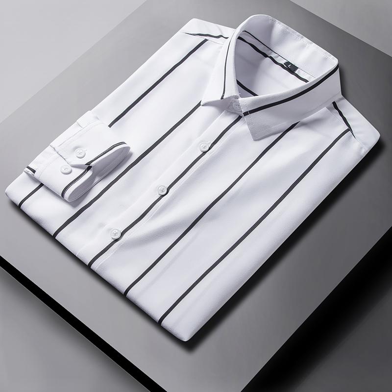 Men's Casual Shirts Korean Fashion Button Down Shirt Men Design Brand Slim Fit Man Long Sleeve Striped TopsMen's, Gray
Men's Casual Shirts Korean Fashion Button Down Shirt Men Design Brand Slim Fit Man Long Sleeve Striped TopsMen's, Gray
