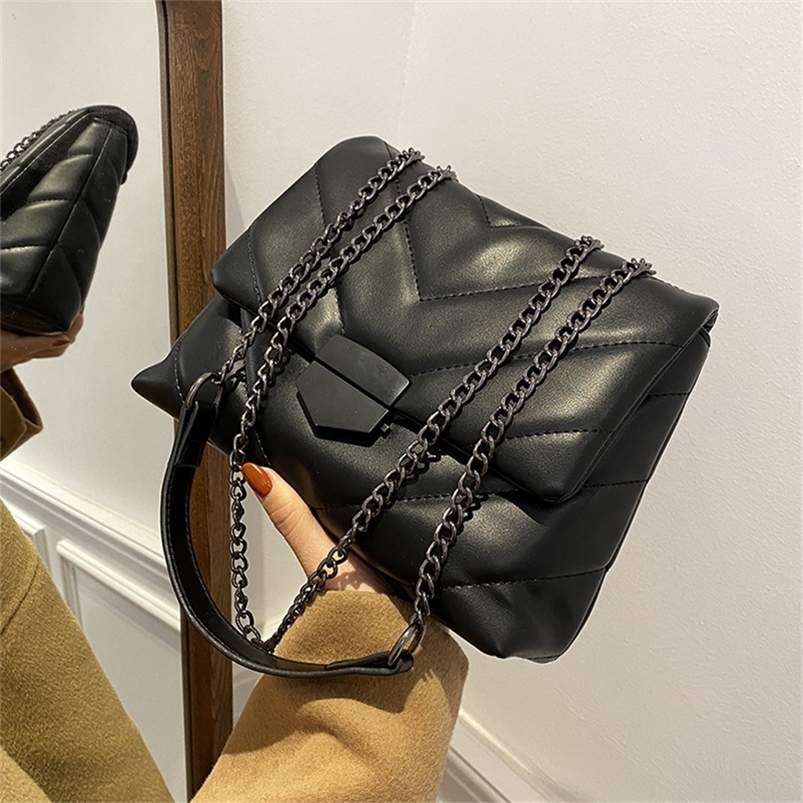 Chain Women Shoulder Bag Designer Quilted Handbags Luxury Pu Leather Crossbody Bag Lady Small Flap Purses 220401, Black
Chain Women Shoulder Bag Designer Quilted Handbags Luxury Pu Leather Crossbody Bag Lady Small Flap Purses 220401, Black
