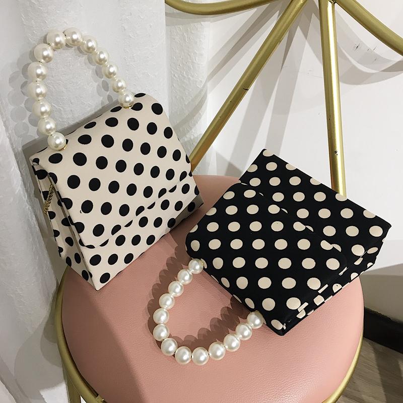 Evening Bags Women Polka Dot Handbag Vintage Women's Pearl Handle Flap Bag Female Shoulder Causal Lady's Crossbody BagEvening, Blue
Evening Bags Women Polka Dot Handbag Vintage Women's Pearl Handle Flap Bag Female Shoulder Causal Lady's Crossbody BagEvening, Blue