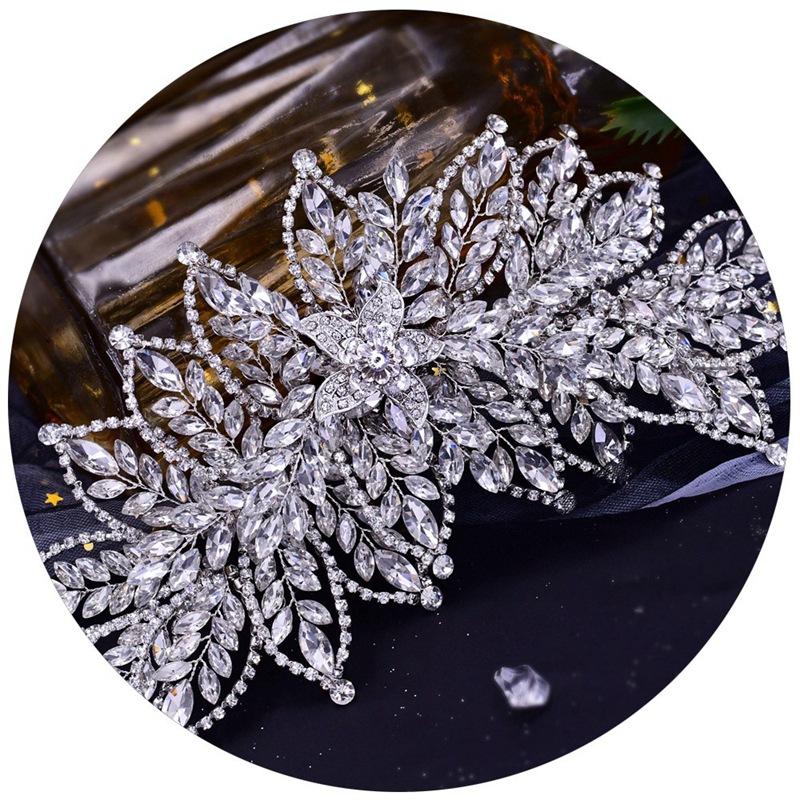 sparkly Gold Bridal Hair Band Tiara Baroque Crystal Bridal Headwear Crown Rhinestone with Wedding Jewelry Hair Accessories Diamond Bridal Crowns Headp