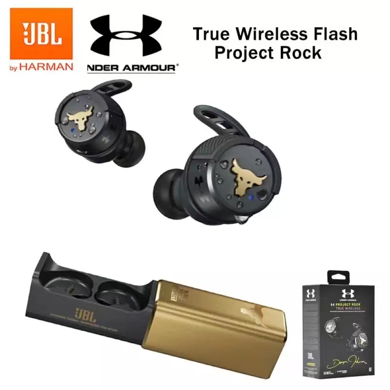JBL Under Armour Project Rock True Wireless Earphones Headphones Flash Earbuds IPX7 Waterproof Bass Stereo Sport Headset With Mic, Gold
JBL Under Armour Project Rock True Wireless Earphones Headphones Flash Earbuds IPX7 Waterproof Bass Stereo Sport Headset With Mic, Gold