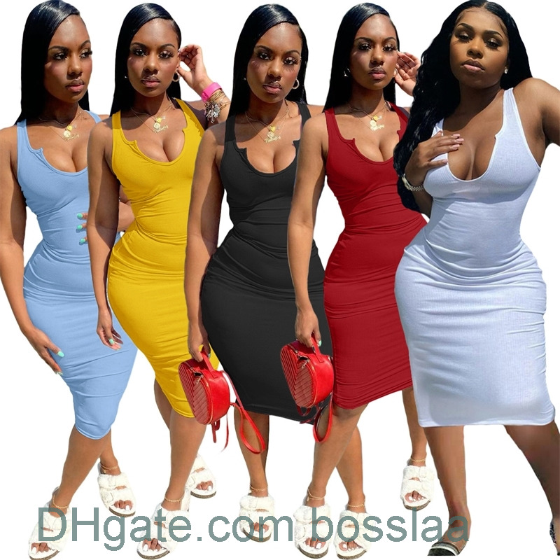 Retail Casual Midi Dresses Designer Womens Summer Suspender Vest Deep U-neck Slim Bodycon Dress Sexy Pencil Skirt, Yellow
Retail Casual Midi Dresses Designer Womens Summer Suspender Vest Deep U-neck Slim Bodycon Dress Sexy Pencil Skirt, Yellow