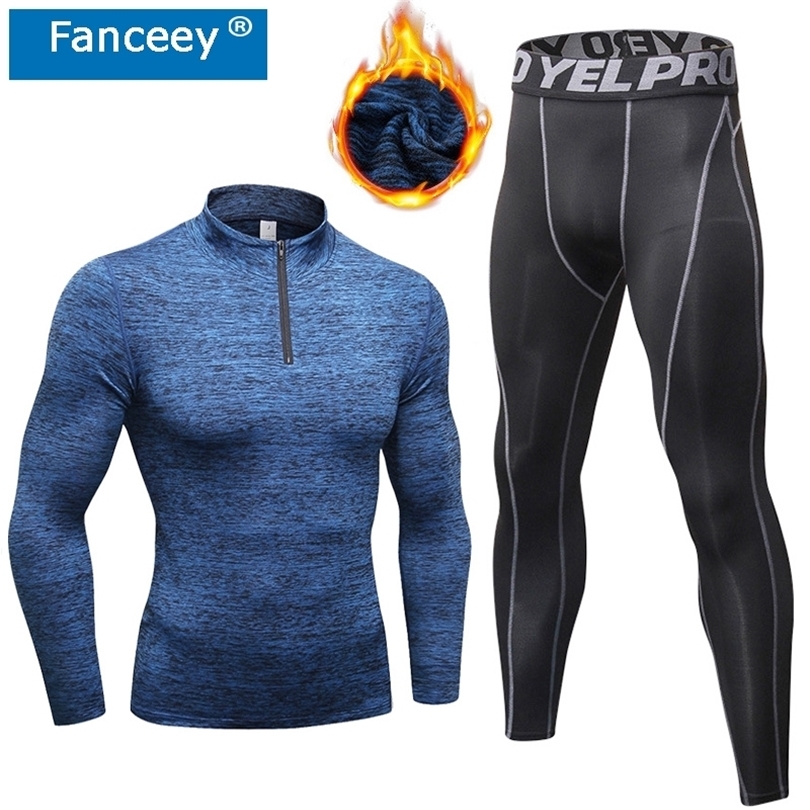Fanceey High Collar Winter Thermal Underwear Men Long Johns Men Rashgard Shirt Leggings Warm Sport Compression Underwear Thermo 201126, Blue set
Fanceey High Collar Winter Thermal Underwear Men Long Johns Men Rashgard Shirt Leggings Warm Sport Compression Underwear Thermo 201126, Blue set