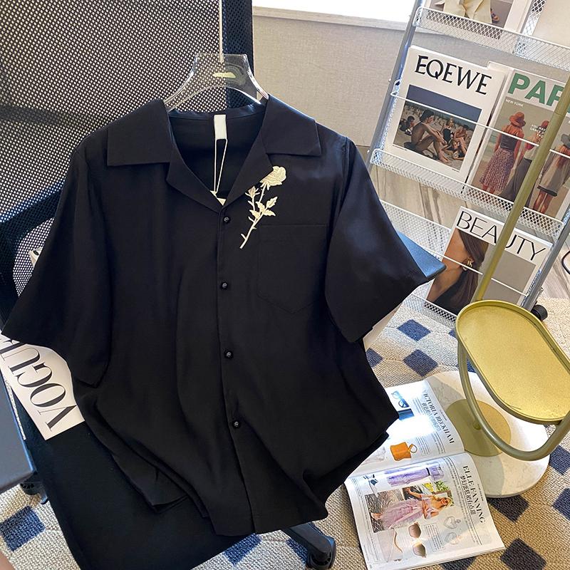 Women' Blouses & Shirts Summer Vintage Black Tops Harajuku Preppy Womens Blouse Shirt Flower Embroidery Streewear Women Casual Loose Clothe, Al 1239
Women' Blouses & Shirts Summer Vintage Black Tops Harajuku Preppy Womens Blouse Shirt Flower Embroidery Streewear Women Casual Loose Clothe, Al 1239