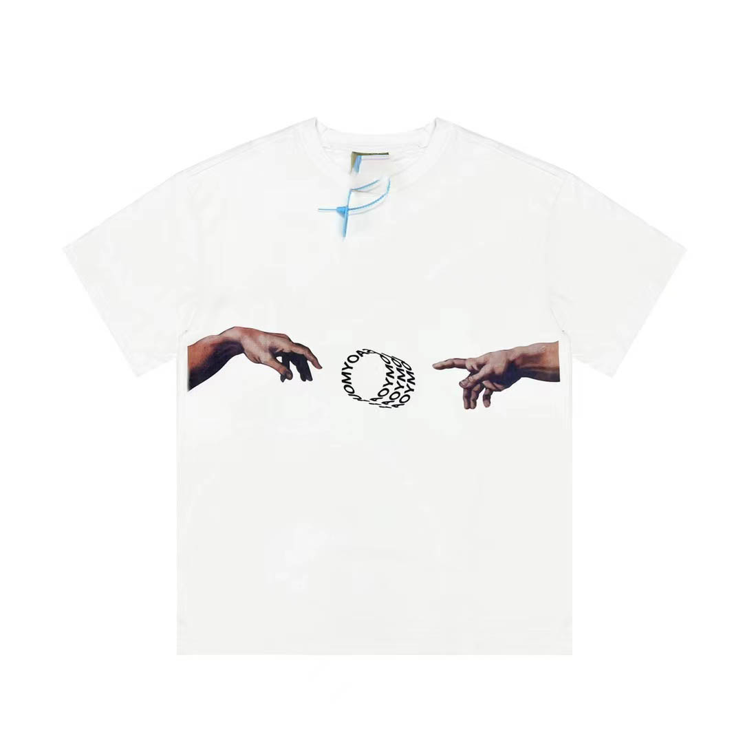 MONEYSLAN Men's and women's light luxury explosive Men's T-Shirts Hand of God printed trend short sleeve casual fashion letter high Street, White
MONEYSLAN Men's and women's light luxury explosive Men's T-Shirts Hand of God printed trend short sleeve casual fashion letter high Street, White