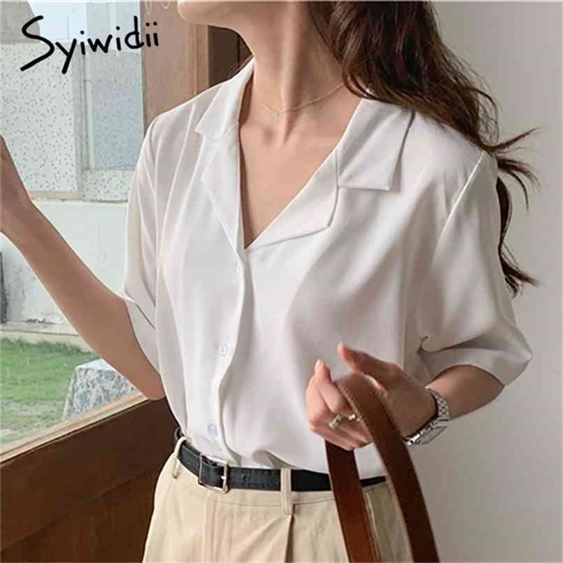 Button Up Blouses Women Notched Single Breasted Clothes Casual Solid Blue Tops Summer Korean Fashion Shirts 210607
Button Up Blouses Women Notched Single Breasted Clothes Casual Solid Blue Tops Summer Korean Fashion Shirts 210607