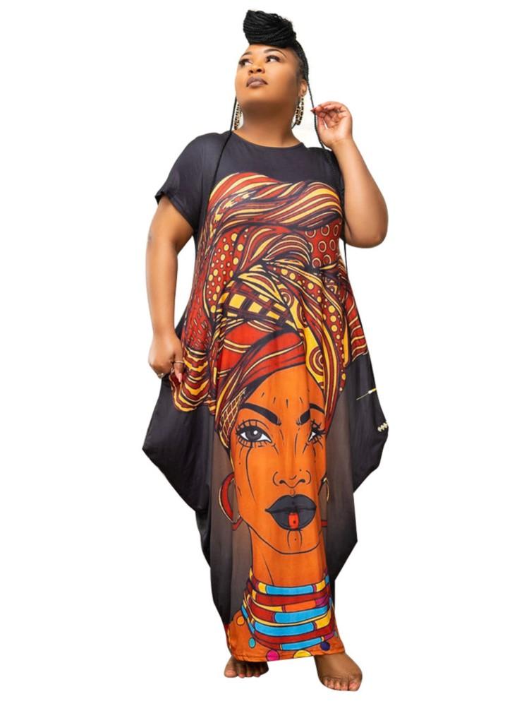 Plus Size Dresses Long Dress Women O Neck Short Sleeve Loose Robes Summer Fashion Print Streetwear Big Maxi VestidosPlus, Black
Plus Size Dresses Long Dress Women O Neck Short Sleeve Loose Robes Summer Fashion Print Streetwear Big Maxi VestidosPlus, Black