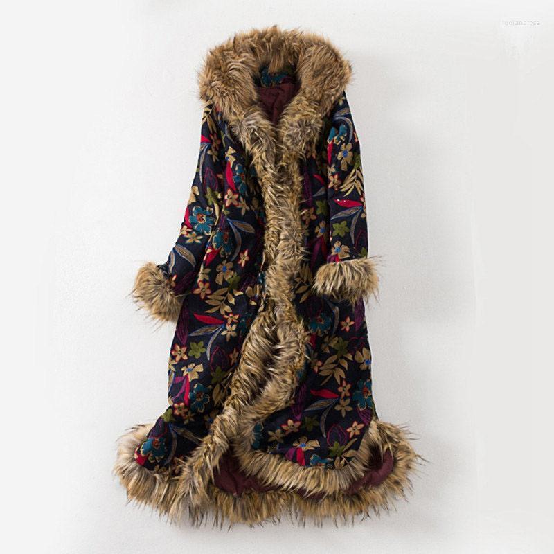 Women's Down & Parkas Ethnic Style Winter Coat Fur Collar Long Dust Windbreaker Cotton Linen Vintage Padded Clothes Jaqueta Feminina F1859, Floral
Women's Down & Parkas Ethnic Style Winter Coat Fur Collar Long Dust Windbreaker Cotton Linen Vintage Padded Clothes Jaqueta Feminina F1859, Floral