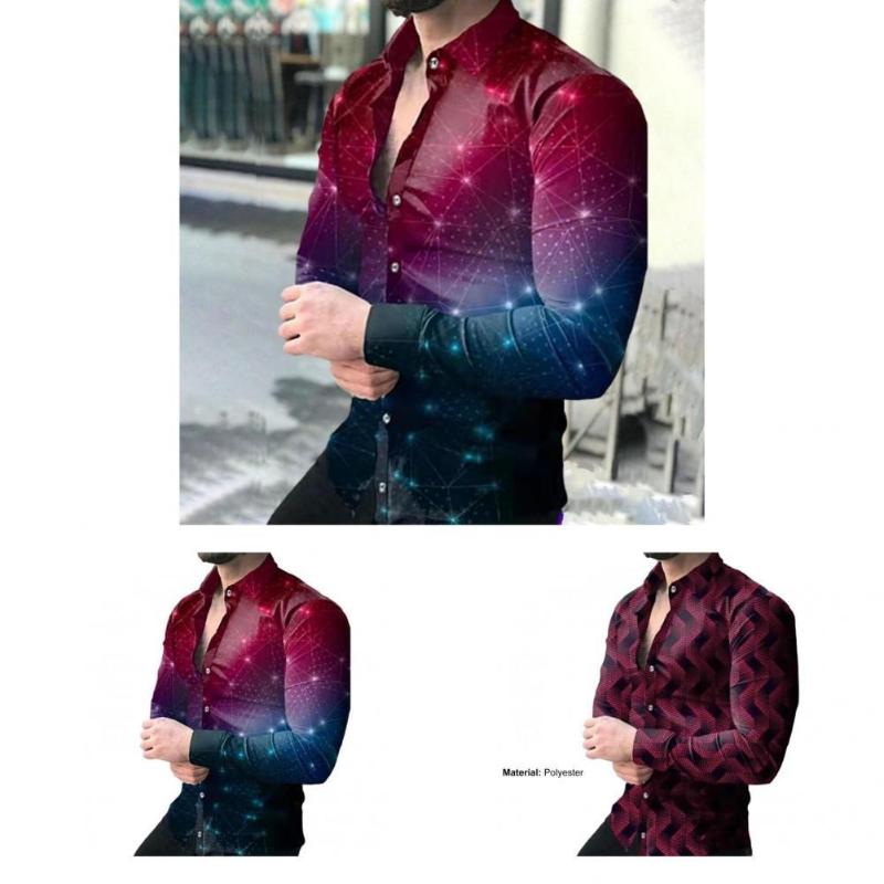 Men's Casual Shirts Turn-down Collar Trendy Single-breasted Spring Shirt Lapel T-shirt Geometric For PartiesMen's, Green
Men's Casual Shirts Turn-down Collar Trendy Single-breasted Spring Shirt Lapel T-shirt Geometric For PartiesMen's, Green