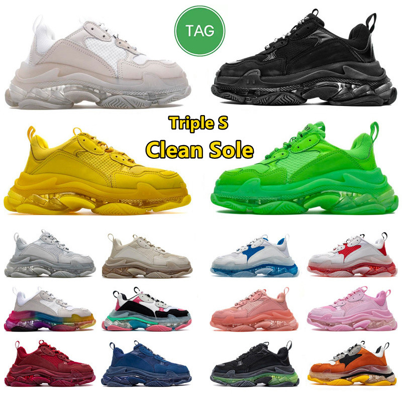 Designer mens Casual Shoes Men women triple s clear sole Platform Shoe Paris 17FW old Dad large increasing sneakers Black Pink Red neon green crystal Designers sports, Color#16
Designer mens Casual Shoes Men women triple s clear sole Platform Shoe Paris 17FW old Dad large increasing sneakers Black Pink Red neon green crystal Designers sports, Color#16