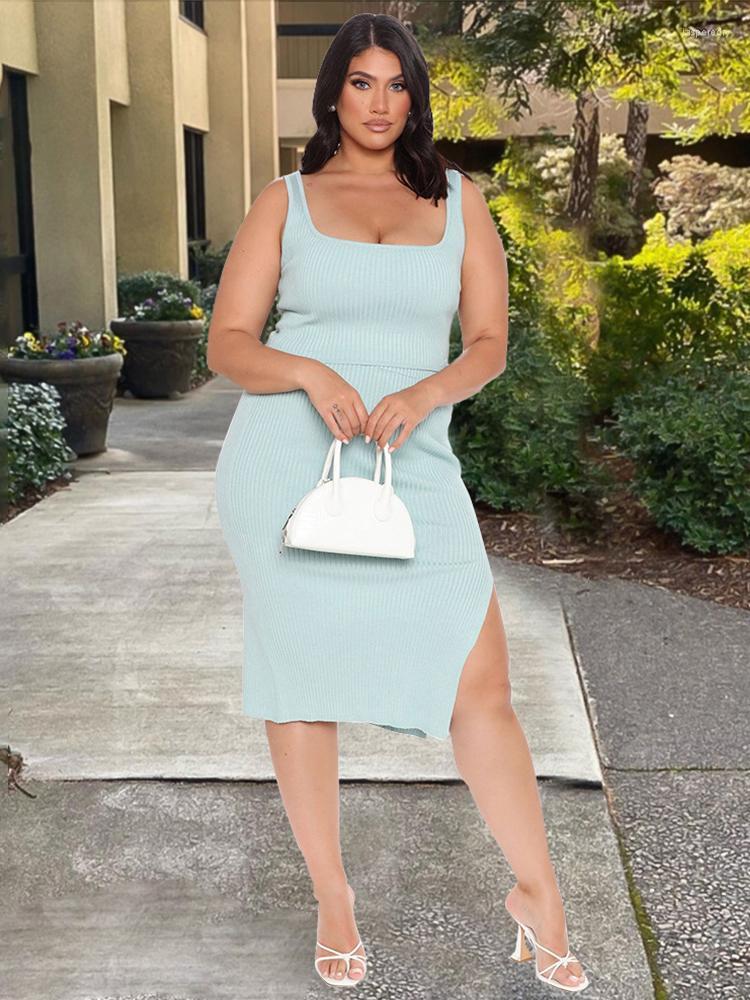 Plus Size Dresses ZZ Tracksuit Two Piece Set Women Square Neck Backless Top And Side Split Ribbed Skirts Wholesale DropPlus Jasp22, Blue
Plus Size Dresses ZZ Tracksuit Two Piece Set Women Square Neck Backless Top And Side Split Ribbed Skirts Wholesale DropPlus Jasp22, Blue
