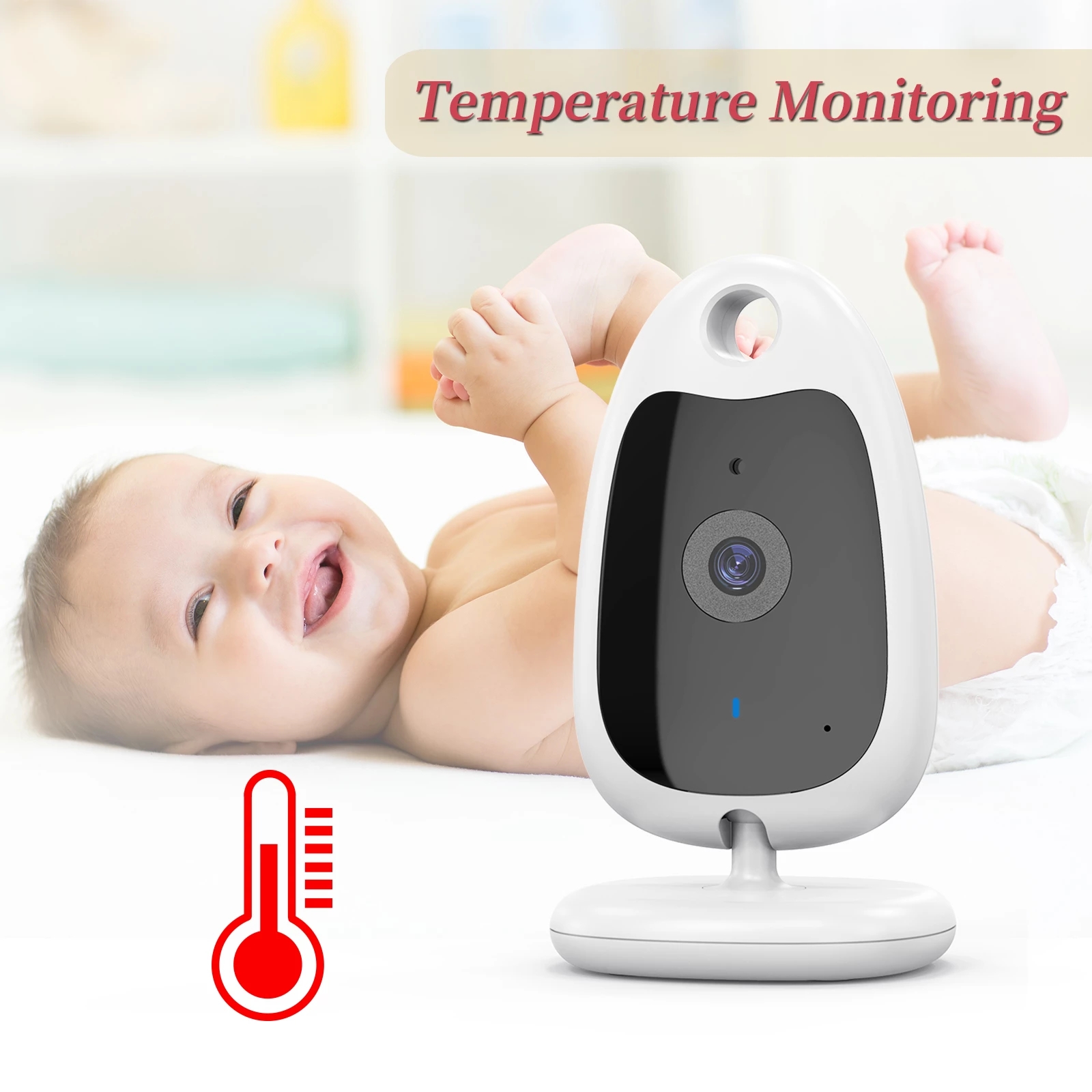 Wireless Video Baby Monitor 2.0 Inch Intercom Temperature Monitoring Night Vision Security Camera Newborns Nanny Sitter