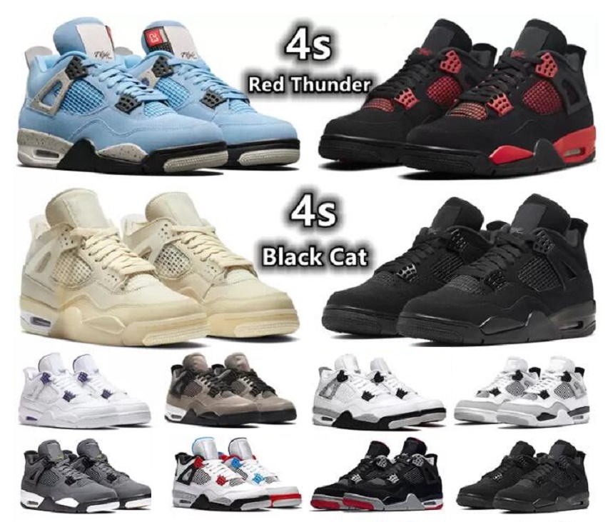 High 4s 4 Basketball shoes University blue white oero shimmer Black Cat Lightning union noir Fire red bred Pure Money metallic purple green sneakers Big boy trainers
High 4s 4 Basketball shoes University blue white oero shimmer Black Cat Lightning union noir Fire red bred Pure Money metallic purple green sneakers Big boy trainers
