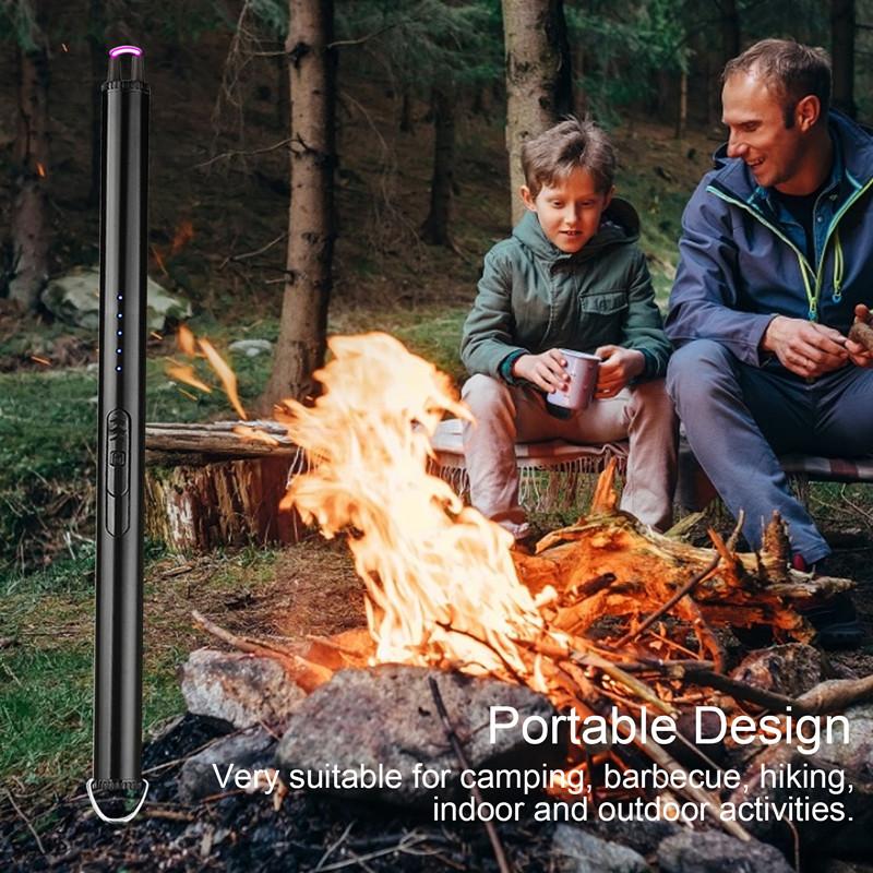 Windproof Kitchen Flameless Electric Arc BBQ Candle Igniter Plasma Ignition For Outdoor Candles Gas Stove USB Rechargeable Lighter With Safe Button Gg