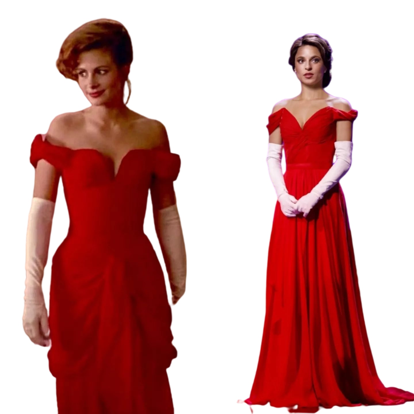 1990 Iconic Red Dress from Pretty Woman Off Shoulder Prom Formal Dresses Pleated Mermaid Sheath Full length Evening Gown Robes