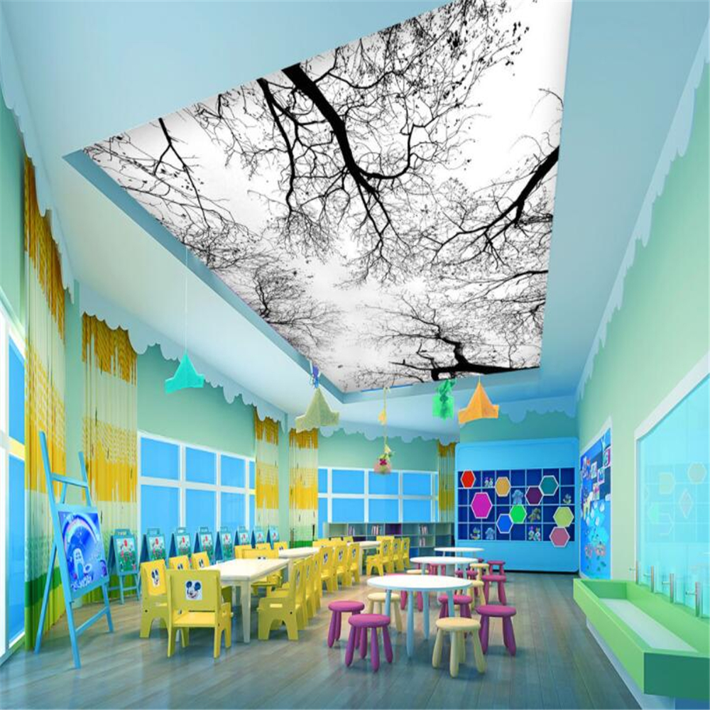 Tree Modern Mural Photo Wallpaper 3D Ceiling Mural Living Room Theme Hotel fashion Decor 3d Wallpaper