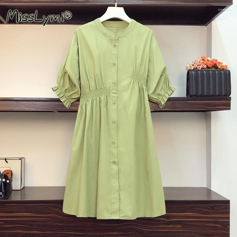 Plus Size Dresses 4XL Women Solid Color Green Cotton Shirt Dress Summer 2022 Stand Collar Short Sleeve Loose Casual Knee Length Jona22
Plus Size Dresses 4XL Women Solid Color Green Cotton Shirt Dress Summer 2022 Stand Collar Short Sleeve Loose Casual Knee Length Jona22