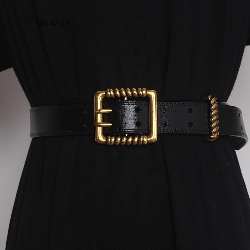Belts Vintage Metal Buckle Women Jean Belt Real Cow Leather Waist Plain Coffee Genuine Pant Dress Ceinture Cinch, Black
Belts Vintage Metal Buckle Women Jean Belt Real Cow Leather Waist Plain Coffee Genuine Pant Dress Ceinture Cinch, Black