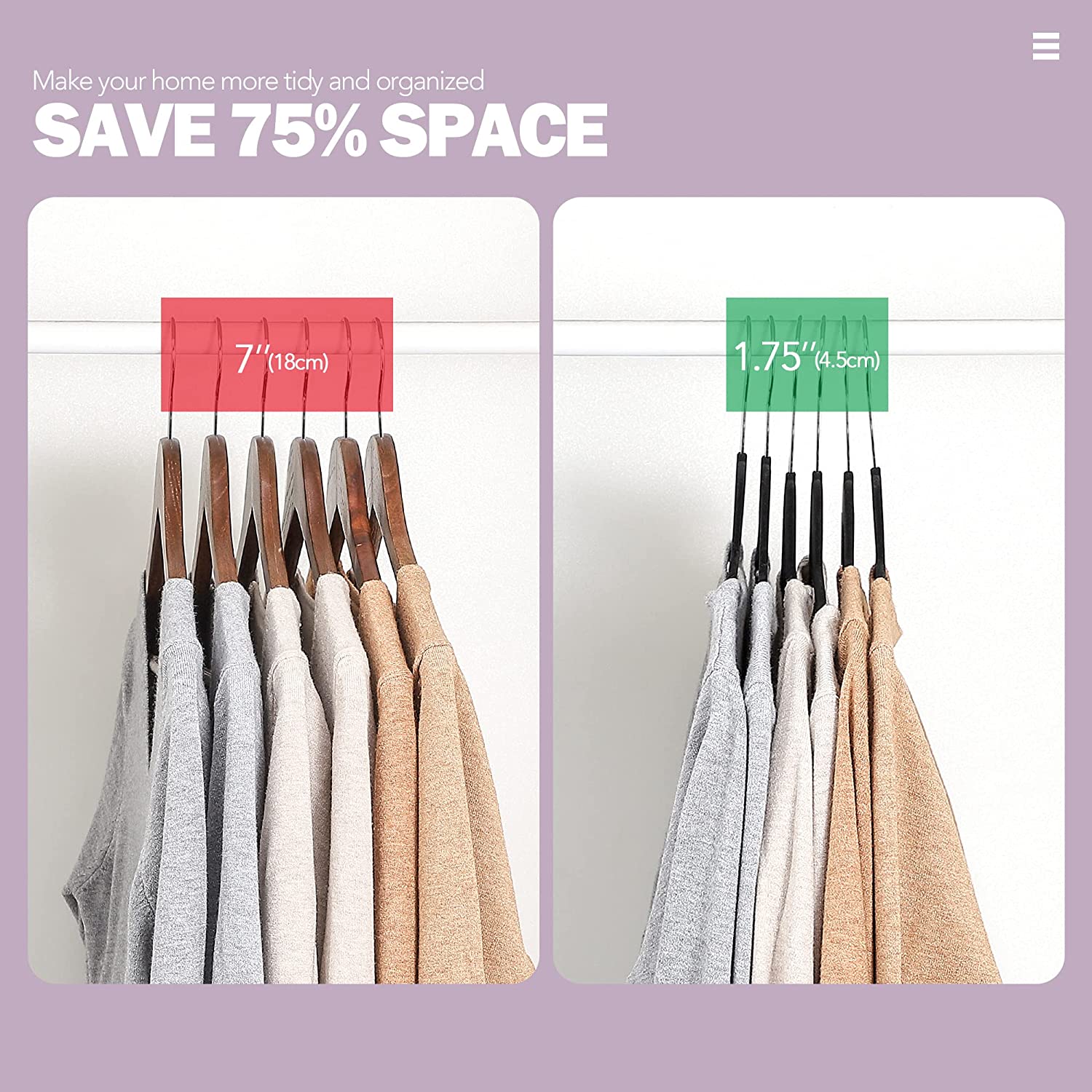 Nobemall Premium Non Slip Felt Premium Velvet Hangers for Coats Pants Dress9100615