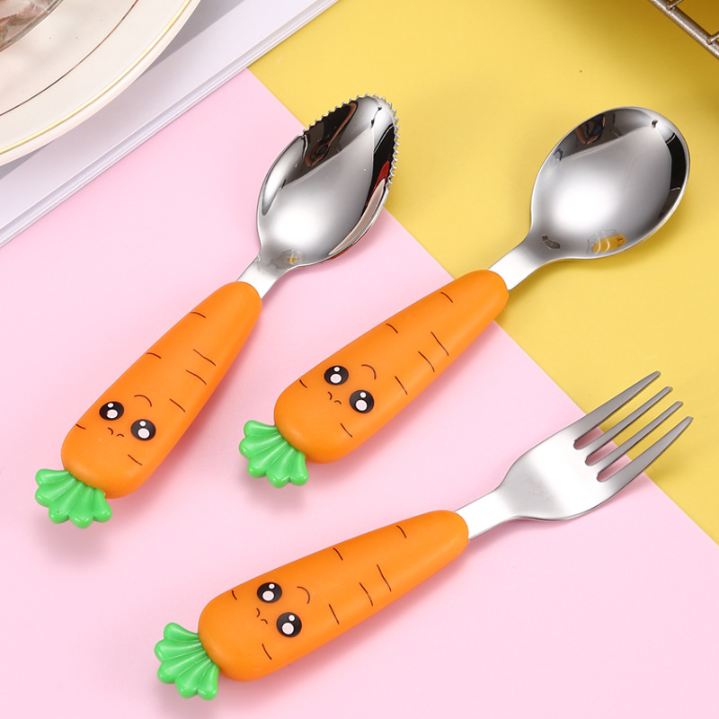 Baby Gadgets Tableware Children Utensil Stainless Steel Toddler Dinnerware Cutlery Cartoon Carrot Feedkid
Baby Gadgets Tableware Children Utensil Stainless Steel Toddler Dinnerware Cutlery Cartoon Carrot Feedkid