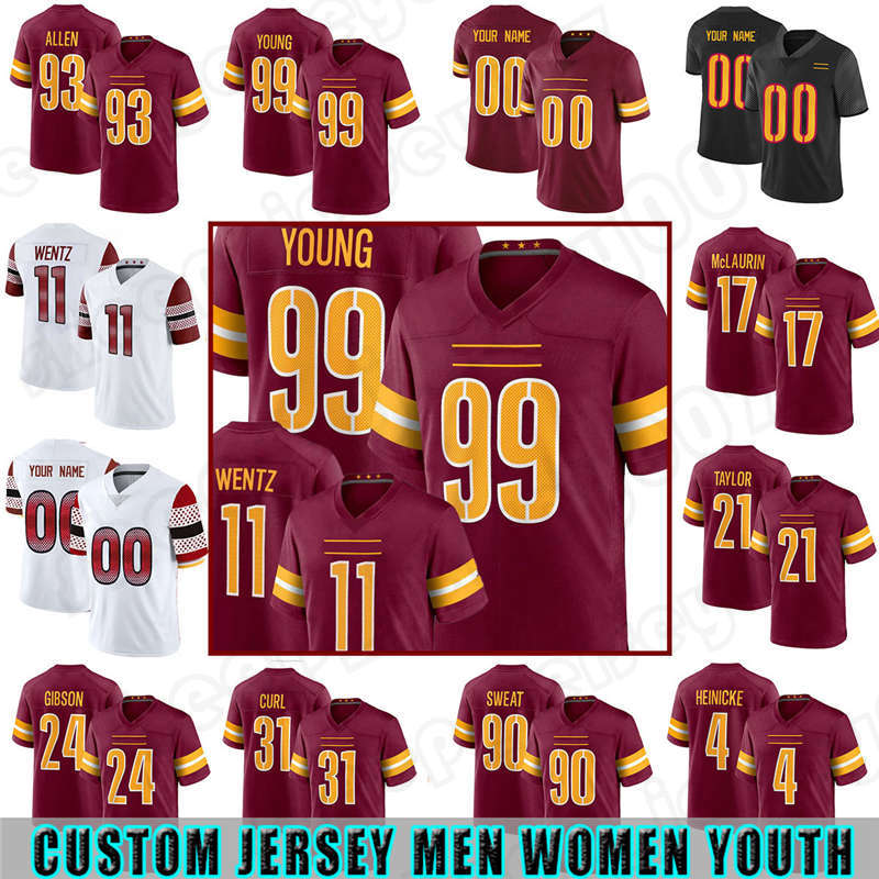 99 Chase Young 17 Terry McLaurin Football Jersey 11 Carson Wentz Washingtons Commanders Antonio Gibson Drew White Jahan Dotson Kendall Fuller Taylor Allen Samuel, Custom men(hongpi)
99 Chase Young 17 Terry McLaurin Football Jersey 11 Carson Wentz Washingtons Commanders Antonio Gibson Drew White Jahan Dotson Kendall Fuller Taylor Allen Samuel, Custom men(hongpi)