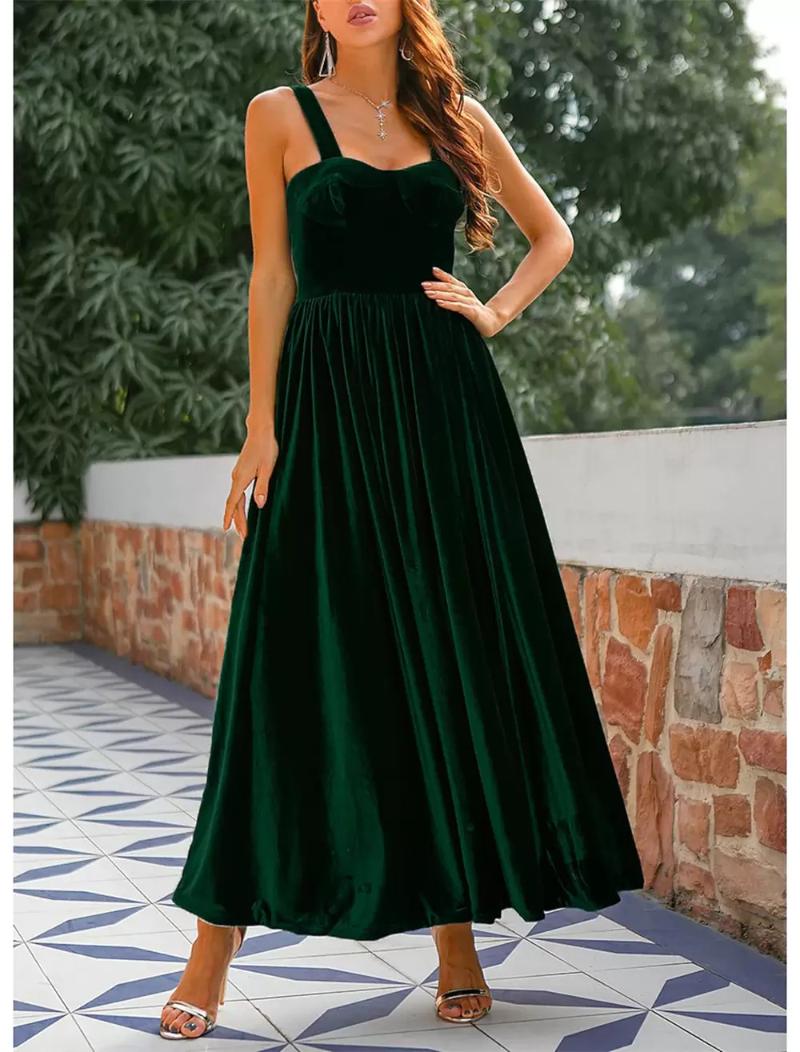 Party Dresses A-Line Minimalist Sexy Homecoming Cocktail Dress Spaghetti Strap Sleeveless Ankle Length Velvet With Sleek Pure ColorParty, Black
Party Dresses A-Line Minimalist Sexy Homecoming Cocktail Dress Spaghetti Strap Sleeveless Ankle Length Velvet With Sleek Pure ColorParty, Black