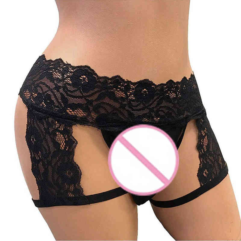 Mens Sexy Thongs Adult G-strings 2021 Fashion Casual Home Wear Underwear Lace Thong Enhance Pouch Bikini Hollow Out Briefs Pants W220324