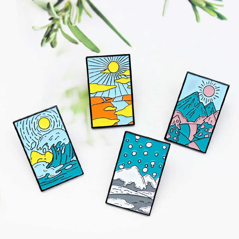 Green spring summer golden autumn white winter fashion four seasons beauty Brooch
Green spring summer golden autumn white winter fashion four seasons beauty Brooch