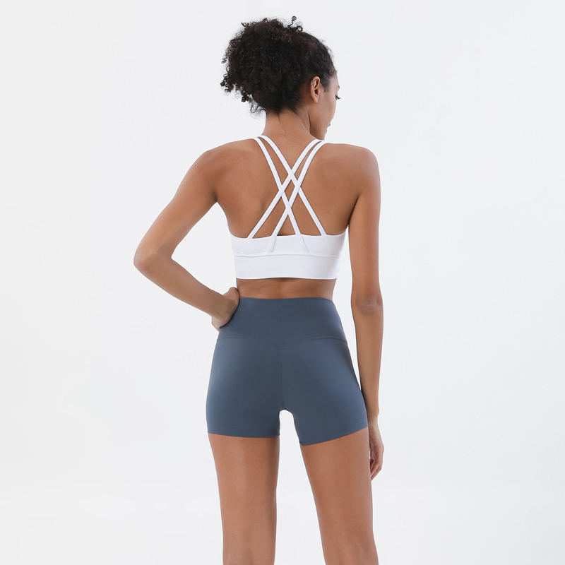 SOISOU Summer Women's Tracksuit Shorts Sets Sexy Bra High Waist Short Sportwear Suit Elastic Set Woman 2 Pieces 220330
