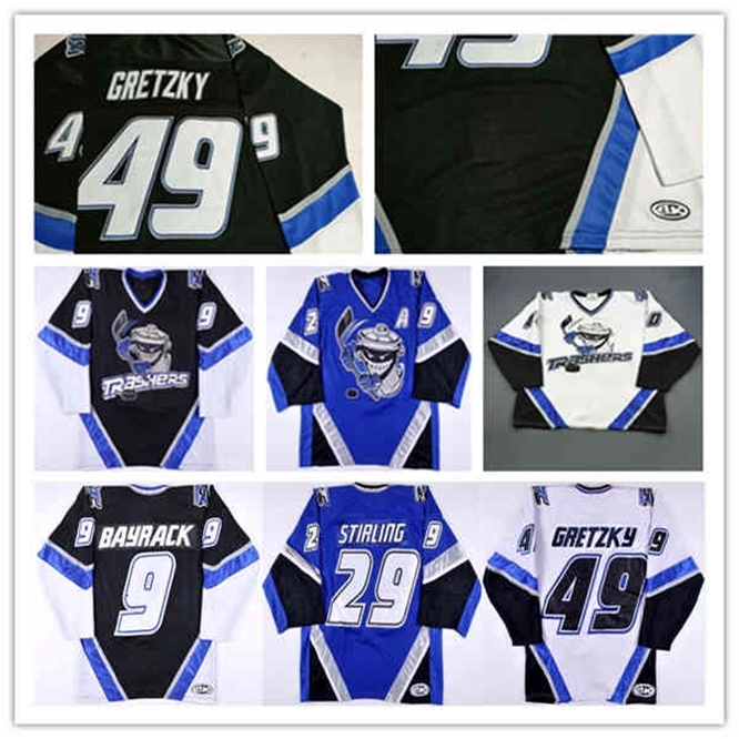 Danbury Trashers UHL Hockey Jersey Custom 49 Brent Gretzky 29 Scott Stirling 9 Mike Bayrack 42 Brad Wingfield 16 Mike Rupp 17 GALANTE 28 Jon, Man white
Danbury Trashers UHL Hockey Jersey Custom 49 Brent Gretzky 29 Scott Stirling 9 Mike Bayrack 42 Brad Wingfield 16 Mike Rupp 17 GALANTE 28 Jon, Man white