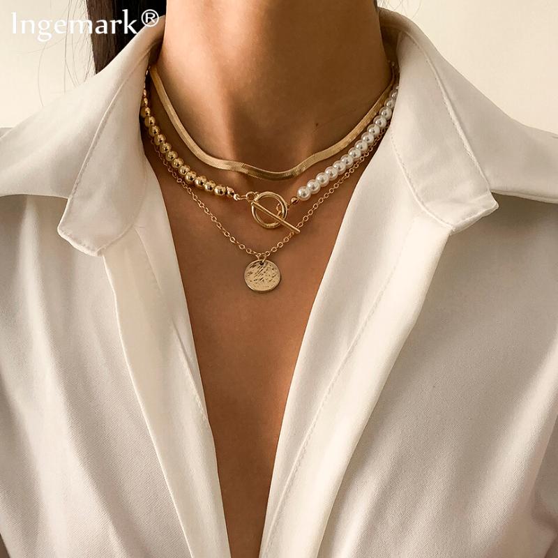 Pendant Necklaces 3Pcs/Set Imitation Pearl Flat Blade Snake Chain Necklace Women Girl Wedding Coin Lariat Beads Link Choker Aesthetic Neck J
Pendant Necklaces 3Pcs/Set Imitation Pearl Flat Blade Snake Chain Necklace Women Girl Wedding Coin Lariat Beads Link Choker Aesthetic Neck J
