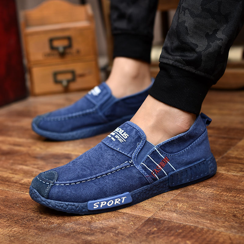 Safety Shoes Summer Slip on Men's Casual Rubber Solid Mens Canvas Lightweight Waterproof Male Flat Sneakers 220831