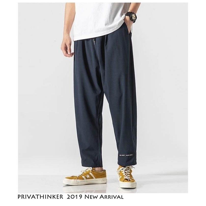 Privathinker Casual Streetwear Pant Summer Mens Sweatpants Comfortable Loose Pants Fashion Clothe 201128