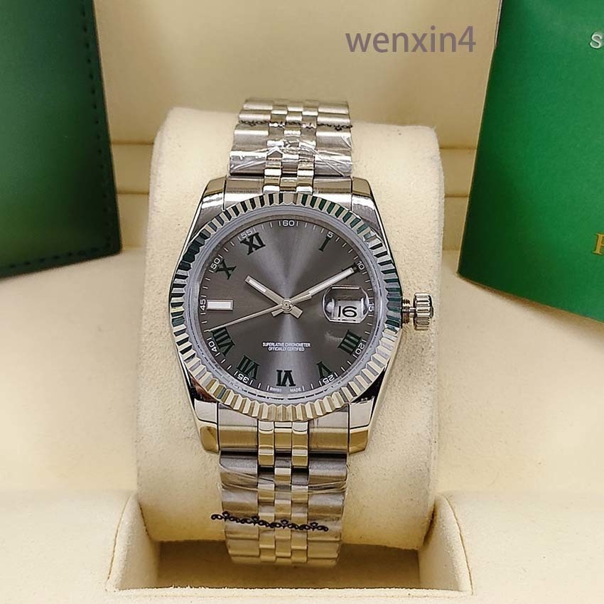Classic Women's watch with stainless steel precision automatic movement Steel strap Waterproof watch 36 mm tooth ring Green Rome, Box
Classic Women's watch with stainless steel precision automatic movement Steel strap Waterproof watch 36 mm tooth ring Green Rome, Box