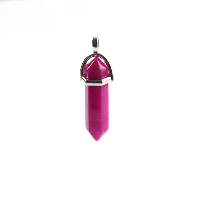 Hexagonal Pointed Pendant Chakra Tiger Eye Stone for Necklace Making
