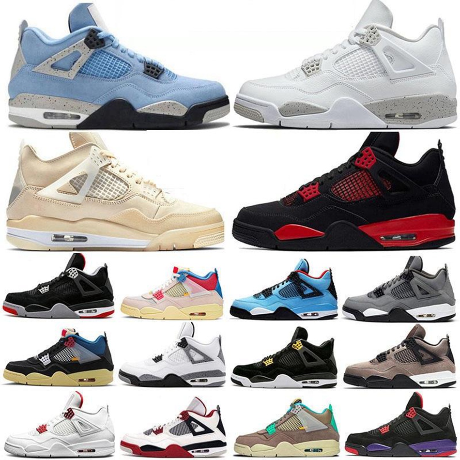 Mens Basketball Shoes 4 4s Jumpman University Blue White Oreo Fire Red Thunder Sail Cool Grey Black Cat Sneakers Trainers SZ36-46
Mens Basketball Shoes 4 4s Jumpman University Blue White Oreo Fire Red Thunder Sail Cool Grey Black Cat Sneakers Trainers SZ36-46