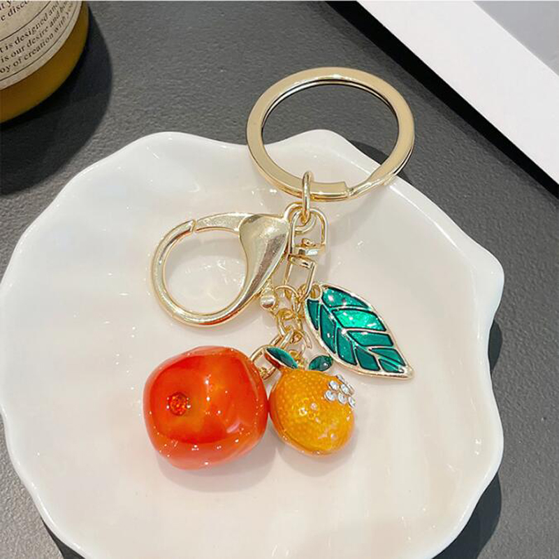 JINGLANG Fashion Gold Plated Keychains Lobster Clasp Dangle Link Chains Rhinestone Pineapple Persimmon Keyrings Luxury Jewelry
JINGLANG Fashion Gold Plated Keychains Lobster Clasp Dangle Link Chains Rhinestone Pineapple Persimmon Keyrings Luxury Jewelry