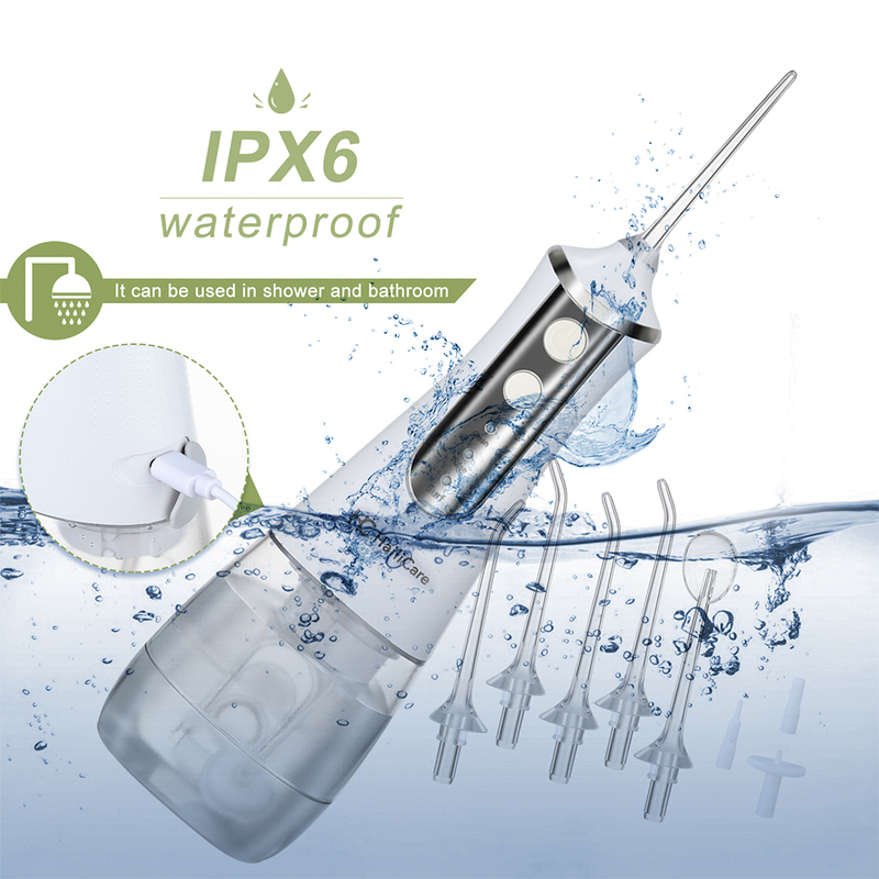 Oral Irrigator Electric Dental Water Flosser Teeth Whitening 350ml Water Tank Waterproof Teeth Cleaner Water Pick Irrigador Home 220517