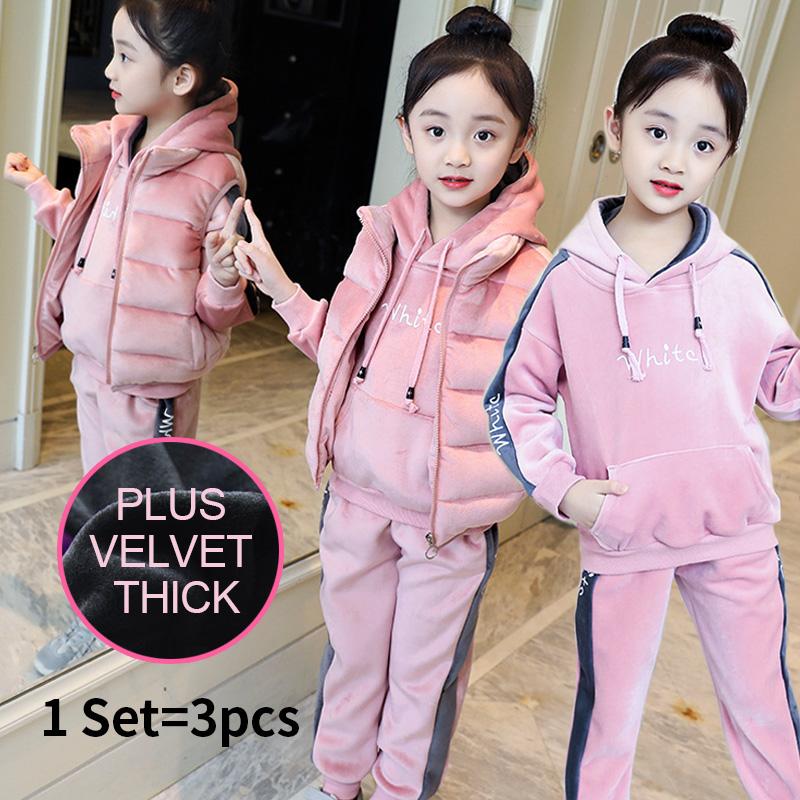 Clothing Sets Girl Set Three-piece Vest Outwear 3pcs Winter Kids Plus Velvet Thickening Pink Suit Hoodies And Pant Children Clothes, Vest pink
Clothing Sets Girl Set Three-piece Vest Outwear 3pcs Winter Kids Plus Velvet Thickening Pink Suit Hoodies And Pant Children Clothes, Vest pink